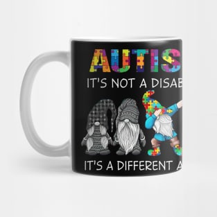 Gnome Autism It's Not A Disability It's A Different Ability Mug